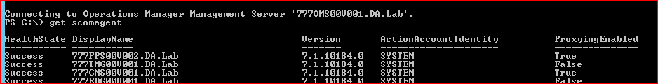 Get-SCOMAgent